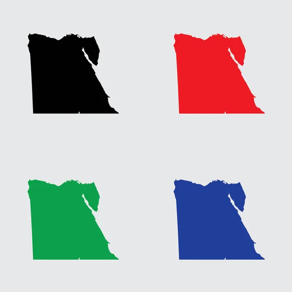 Forme de pays illustré de l'Egypte — Image vectorielle