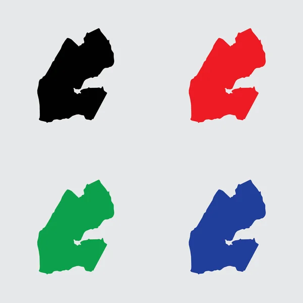 Illustrerad landform av Djibouti — Stock vektor