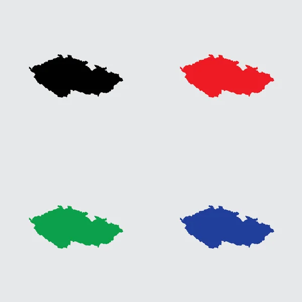 Forme pays illustré de la République tchèque — Image vectorielle