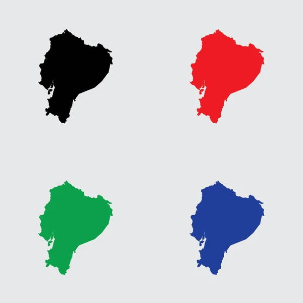 Forma del paese illustrato dell'Ecuador — Vettoriale Stock