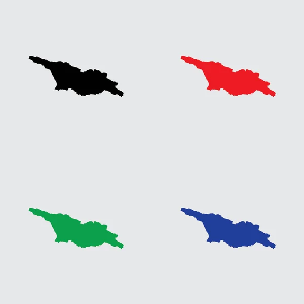 Forma de país ilustrada de Georgia — Vector de stock