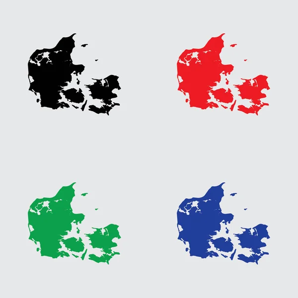 Ilustrowany kształt kraju w Danii — Wektor stockowy