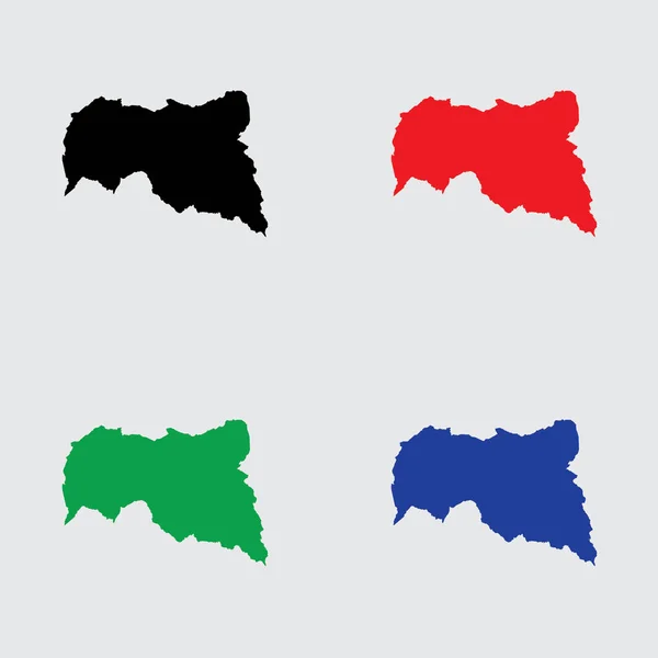 Illustrierte Landesform der Zentralafrikanischen Republik — Stockvektor