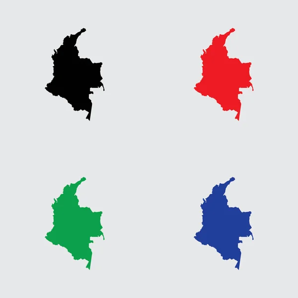 콜롬비아의 일러스트 국가 모양 — 스톡 벡터