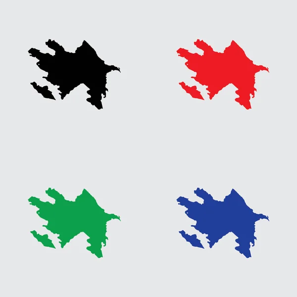 Pays illustré Forme de l'Azerbaïdjan — Image vectorielle