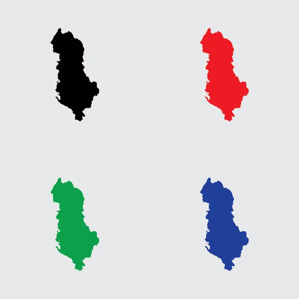 Forma de país ilustrada de Albania — Vector de stock