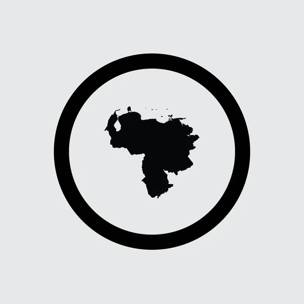 PaeseOutlinesSmall-InCircle-Outline-2 Venezuela — Vettoriale Stock