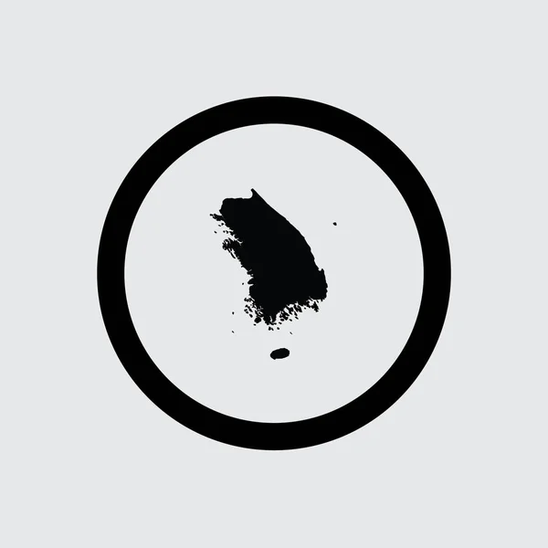 国輪小円-アウトライン-2 韓国 — ストックベクタ