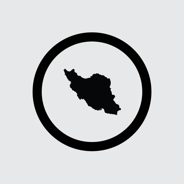 Countryoutlinessmall-Incircle-overzicht-1 Iran — Stockvector