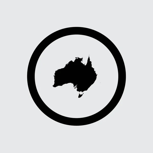 PaeseOutlinesSmall-InCircle-Outline-1 Australia — Vettoriale Stock