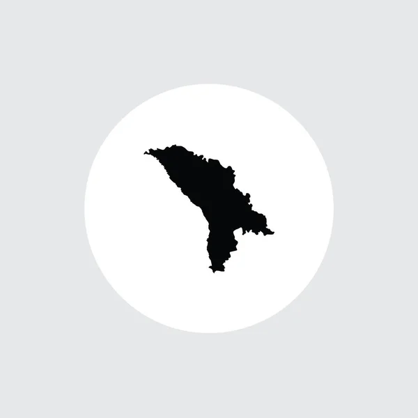 Forma del paese illustrato della Moldavia — Vettoriale Stock