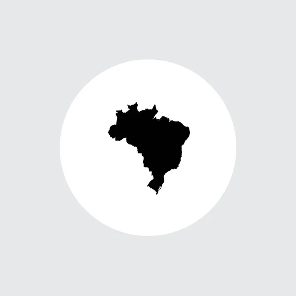 Abgebildete Form des Landes Brasilien — Stockvektor