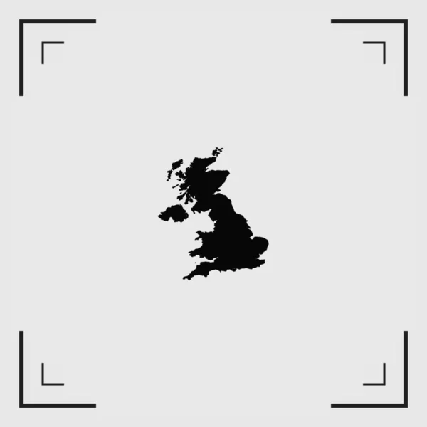 Forma de país ilustrada del Reino Unido — Vector de stock