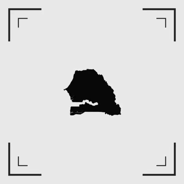 Geïllustreerde landvorm van Senegal — Stockvector