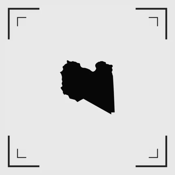 Forma illustrata del paese della Libia — Vettoriale Stock