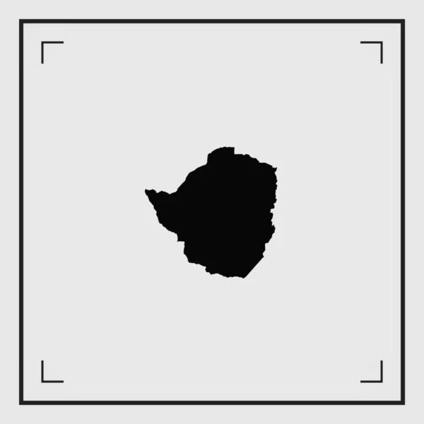Zimbabwe illusztrált országformája — Stock Vector