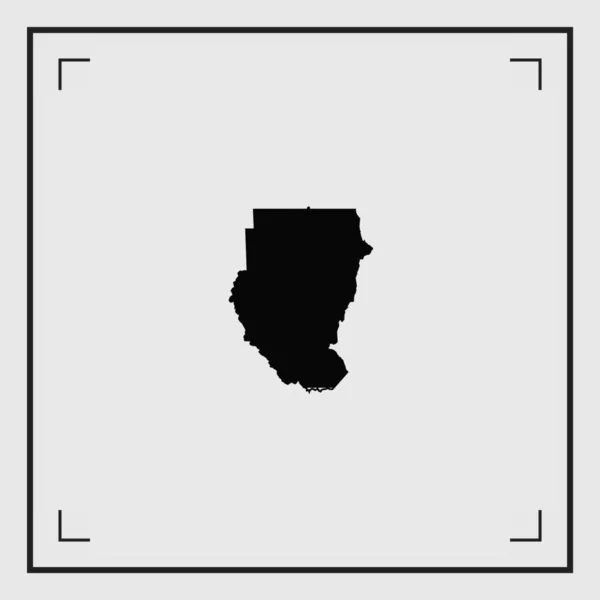 Illustrert landform for Sudan – stockvektor