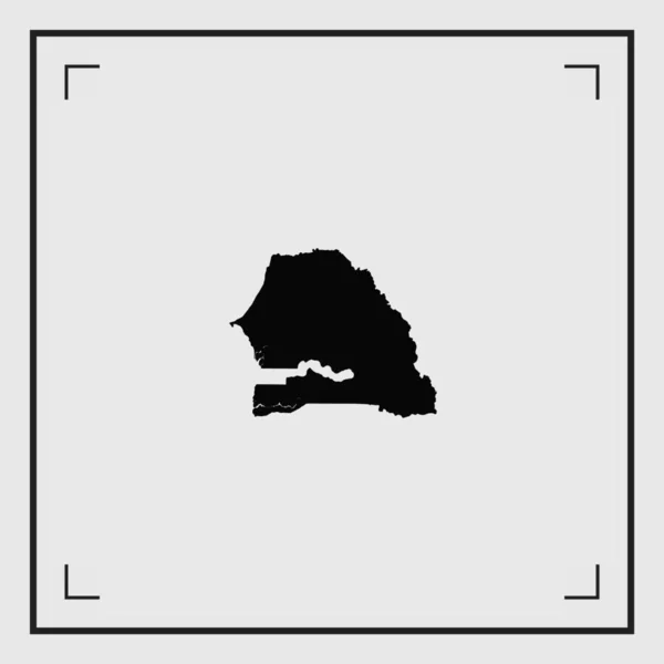 Forma de país ilustrada de Senegal — Vector de stock