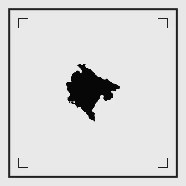 Forma del paese illustrata del Montenegro — Vettoriale Stock