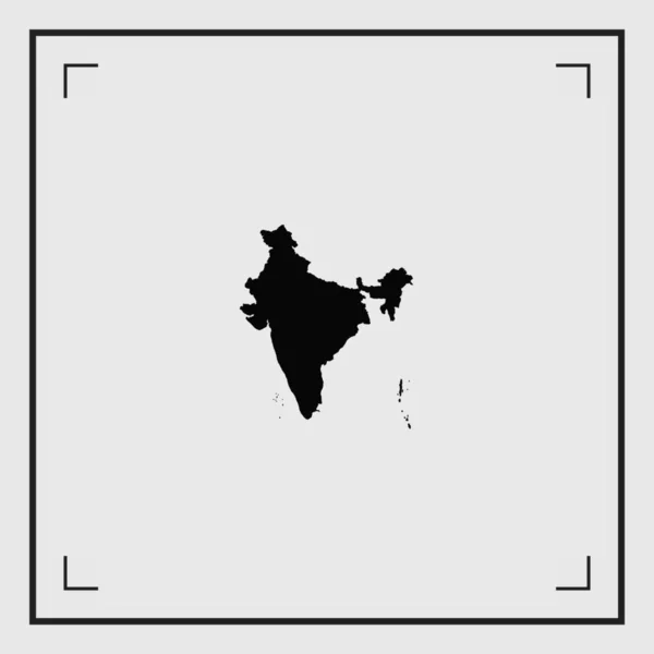 País ilustrado Forma da Índia — Vetor de Stock