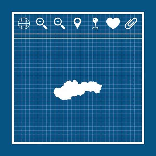 Geïllustreerde landvorm van Slowakije — Stockvector