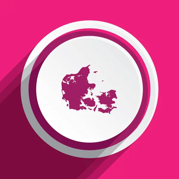 Geïllustreerde landvorm van Denemarken — Stockvector