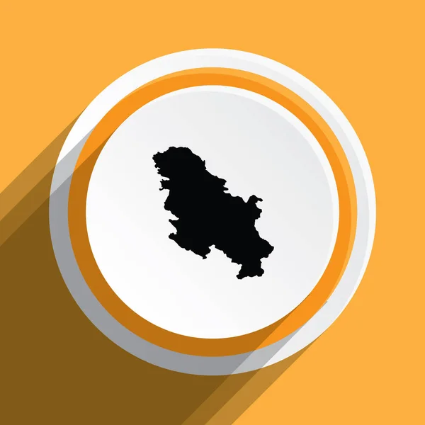 Ilustrowany kształt kraju w Serbii — Wektor stockowy