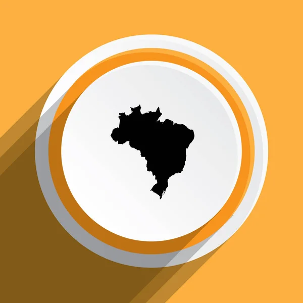 Abgebildete Form des Landes Brasilien — Stockvektor