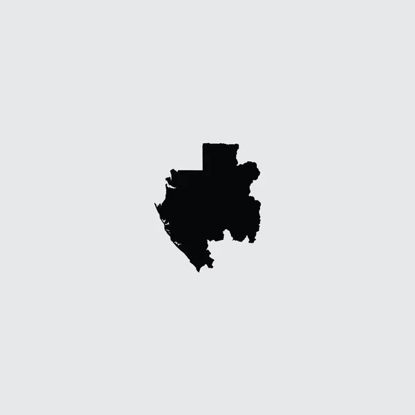 说明加蓬的国家形貌 — 图库矢量图片