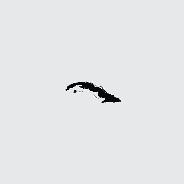 Forme illustrée du pays de Cuba — Image vectorielle