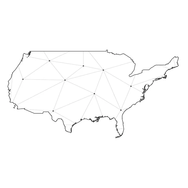 Country Shape Ilustração dos Estados Unidos da América — Vetor de Stock