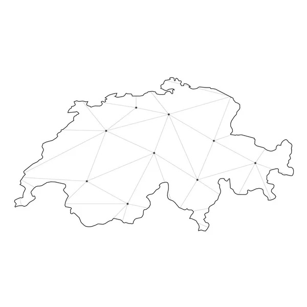 Forma del paese Illustrazione della Svizzera — Vettoriale Stock