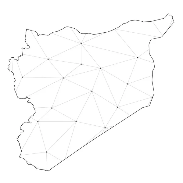 シリアの国形イラスト — ストックベクタ