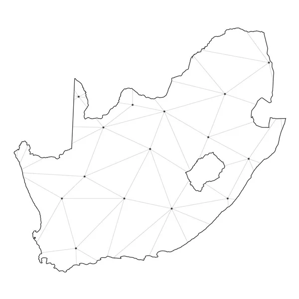 Forma del paese Illustrazione del Sud Africa — Vettoriale Stock