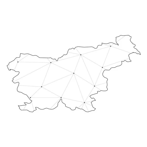 Forma del paese Illustrazione della Slovenia — Vettoriale Stock