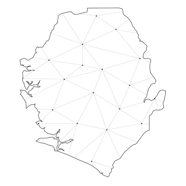 Illustration de la forme du pays de Sierra Leone — Image vectorielle