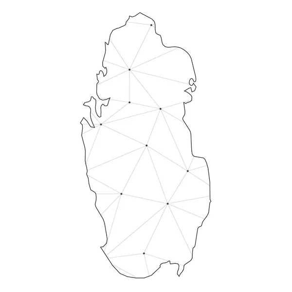 Länderspezifische Darstellung von Katar — Stockvektor
