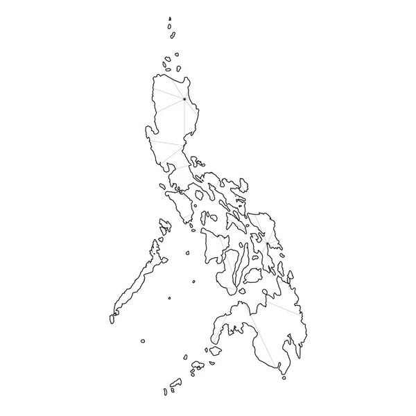 Country Shape Illustration of Philippines — Stock Vector