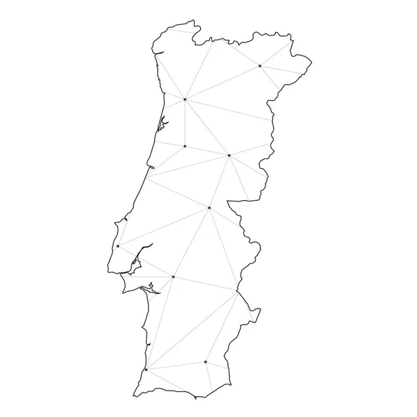 Land Form Illustration von Portugal — Stockvektor