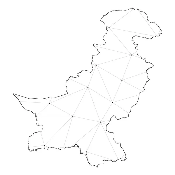 Forma del paese Illustrazione del Pakistan — Vettoriale Stock