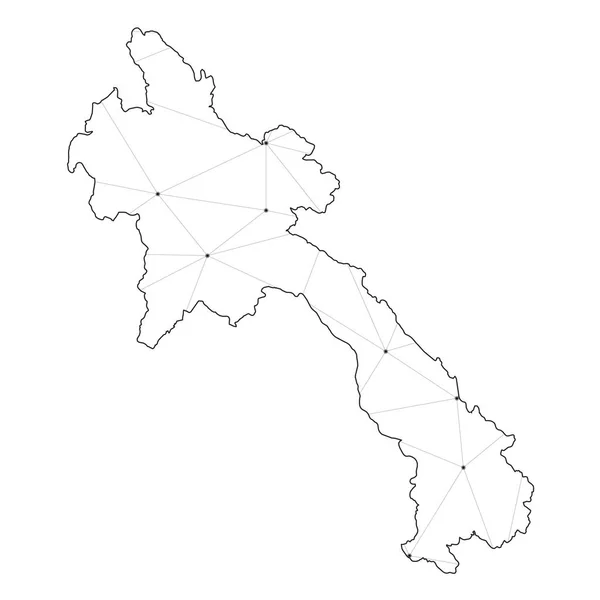 Forma del paese Illustrazione del Laos — Vettoriale Stock