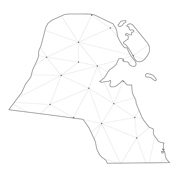 Darstellung von Kuwait in Form eines Landes — Stockvektor