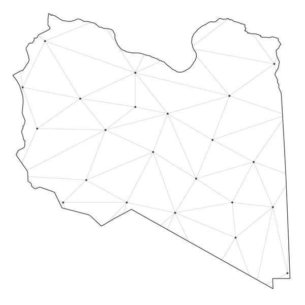 Forma del paese Illustrazione della Libia — Vettoriale Stock