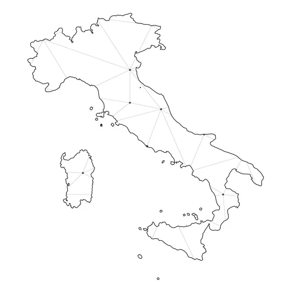 Forma del Paese Illustrazione dell'Italia — Vettoriale Stock