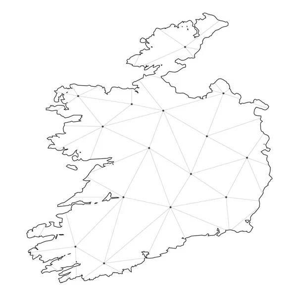 Illustration en forme de pays de l'Irlande — Image vectorielle