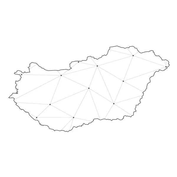 Land Form Illustration von Ungarn — Stockvektor