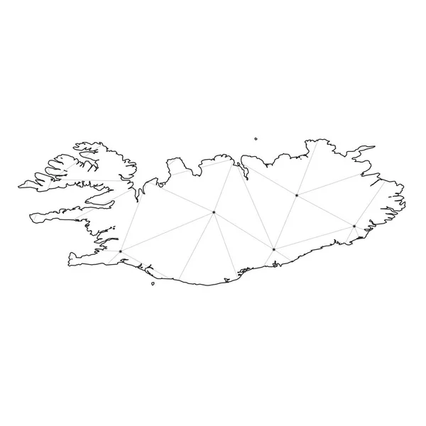 Ilustración en forma de país de Groenlandia — Archivo Imágenes Vectoriales