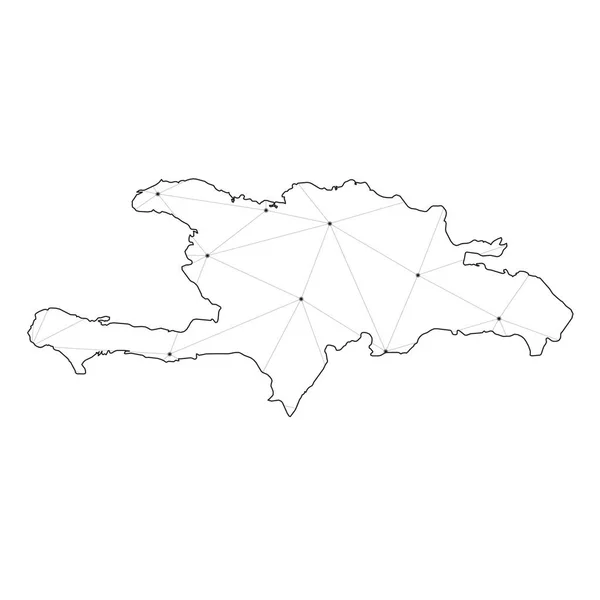 多米尼加共和国的国家形状插图 — 图库矢量图片
