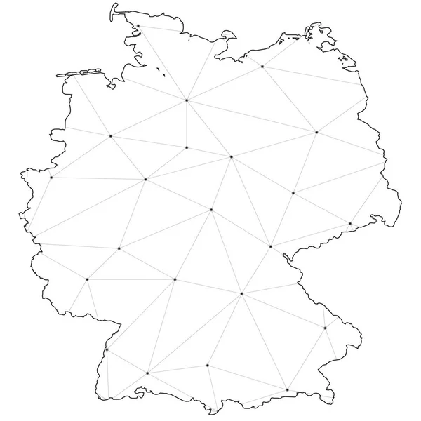 Ilustración de Alemania en forma de país — Archivo Imágenes Vectoriales