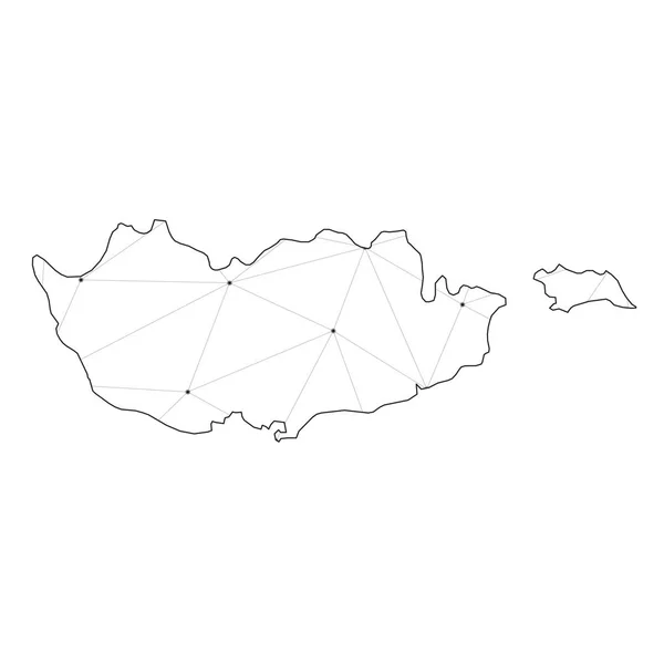 キプロスの国の形のイラスト — ストックベクタ